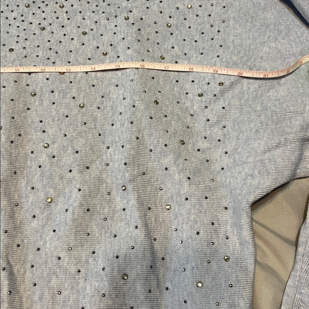 Vila Milano Light blue Studded Sweatshirt - Picture 3 of 4